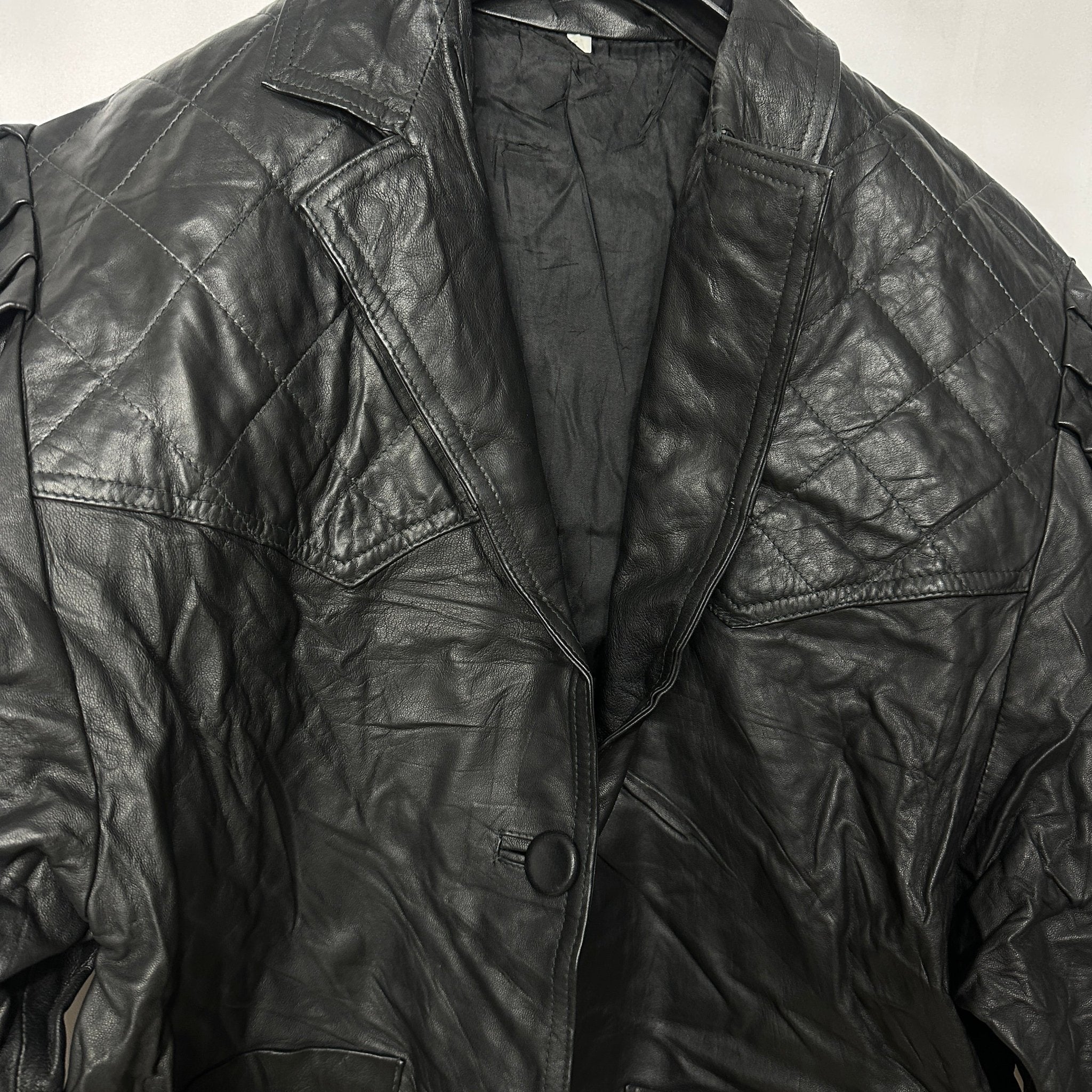 Vintage Genuine Leather Jacket Women's Large - Funkify