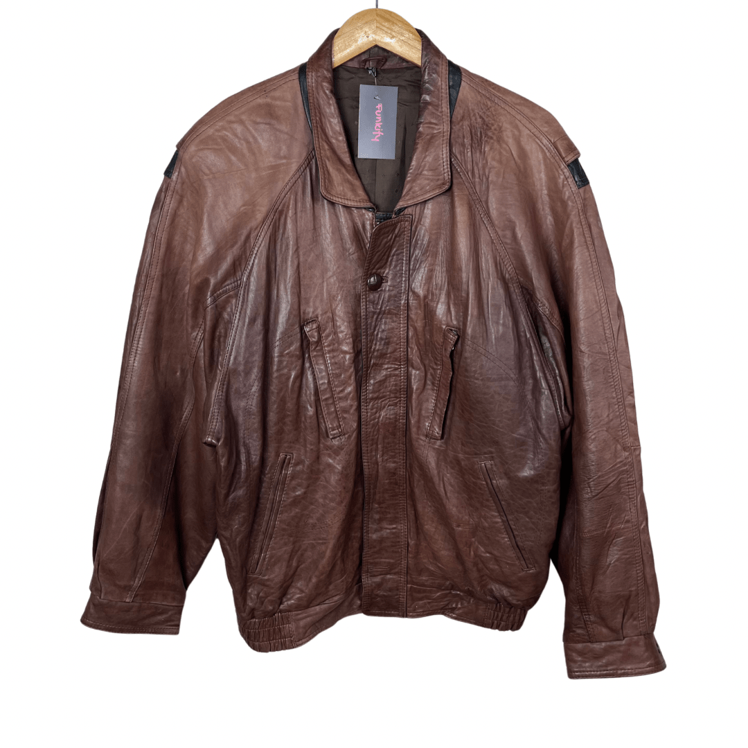 Vintage Genuine Leather Jacket XL - Funkify
