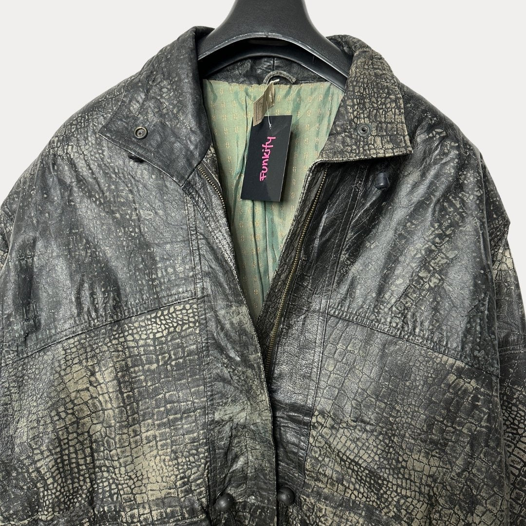 Vintage Genuine Leather Jacket XL - Funkify
