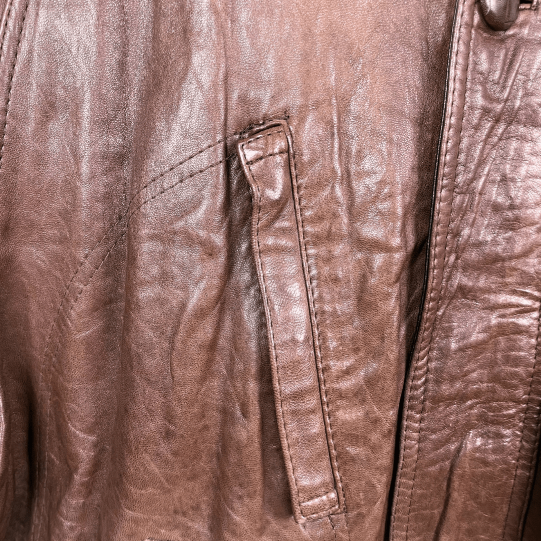 Vintage Genuine Leather Jacket XL - Funkify