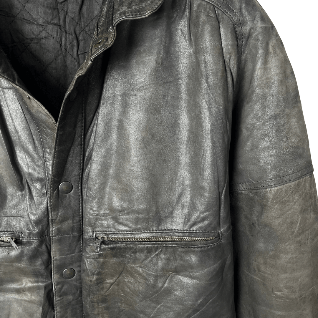 Vintage Genuine Leather Jacket XL - Funkify