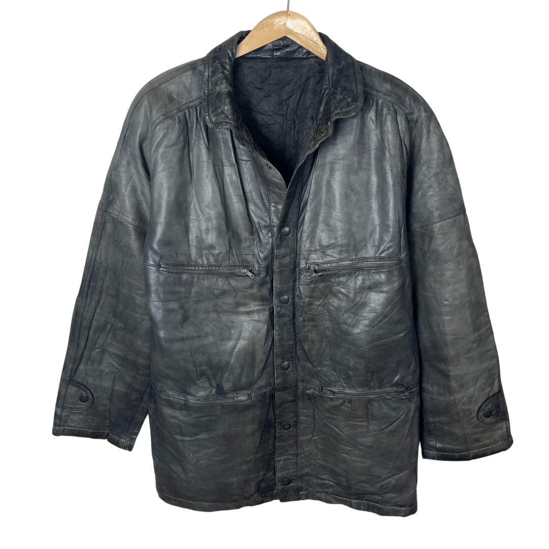 Vintage Genuine Leather Jacket XL - Funkify
