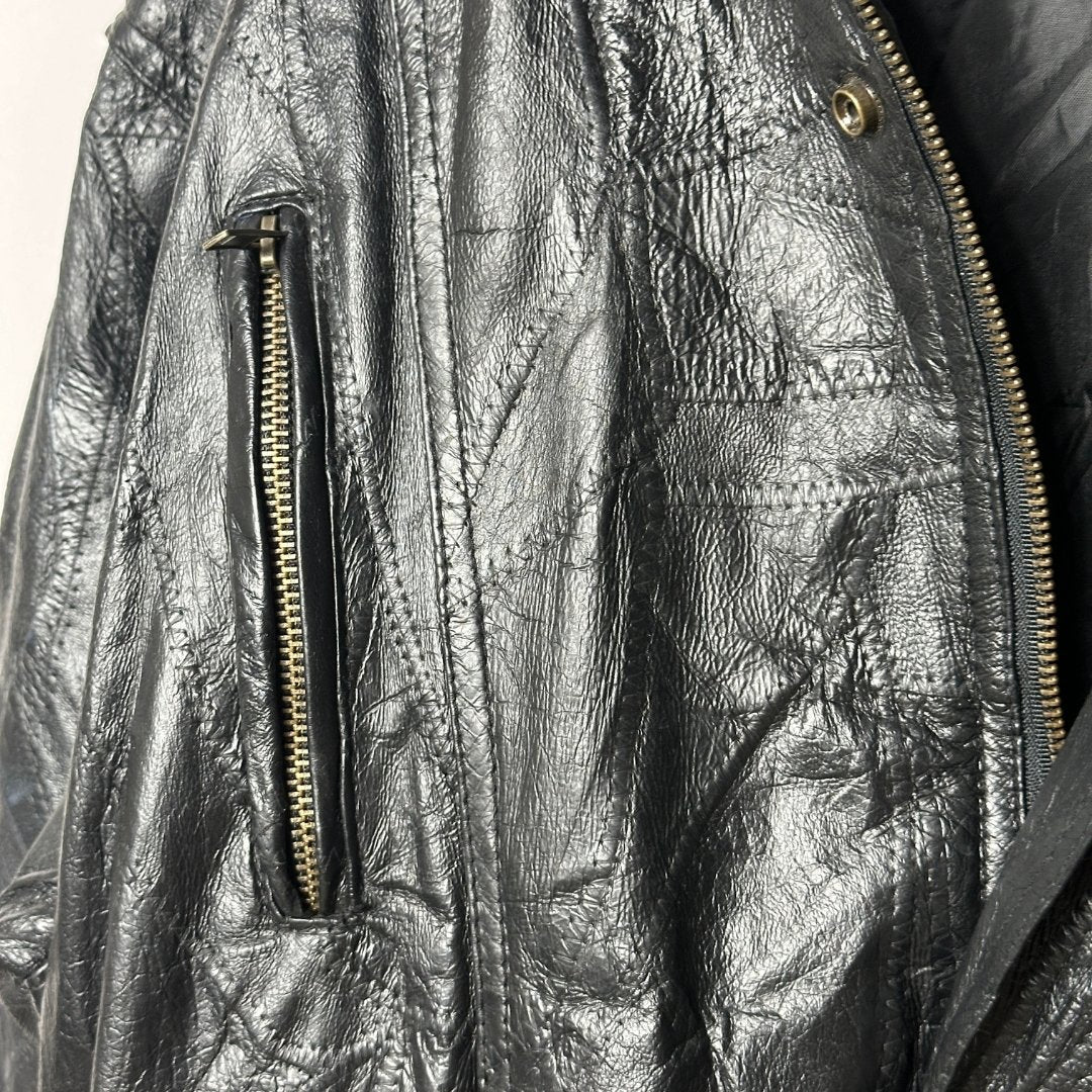 Vintage Genuine Leather Jacket XL - Funkify