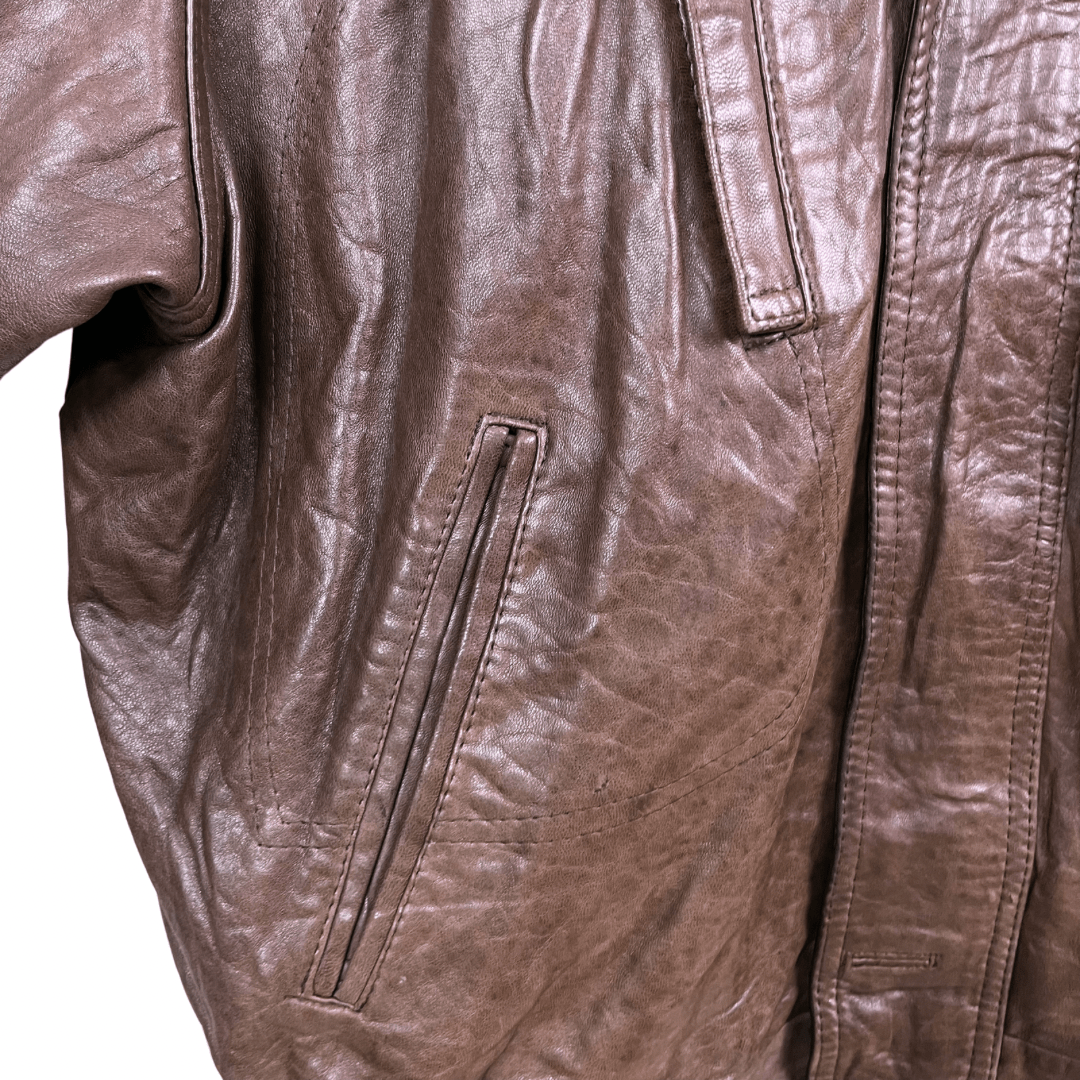 Vintage Genuine Leather Jacket XL - Funkify