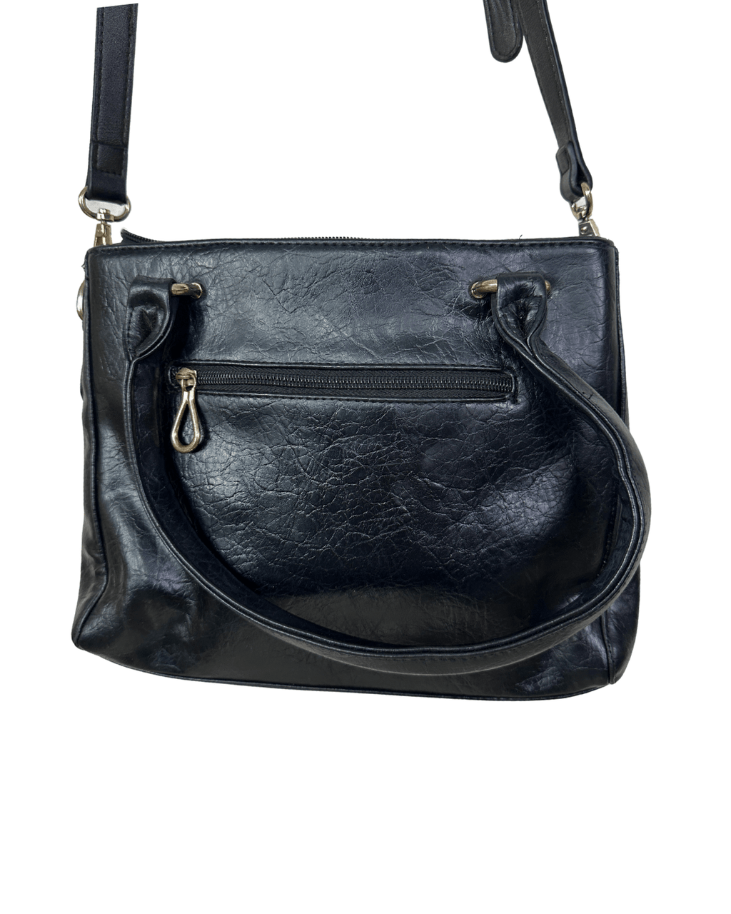 Vintage Genuine Leather Satchel with Short Handles & Long Strap - Funkify