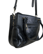 Vintage Genuine Leather Satchel with Short Handles & Long Strap - Funkify