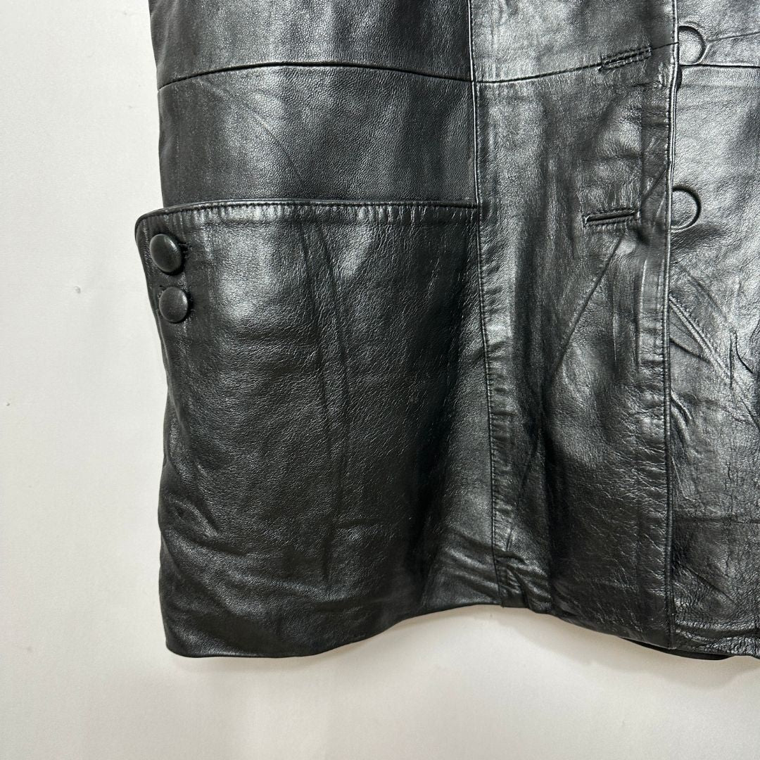 Vintage Genuine Leather Vest XL - Funkify