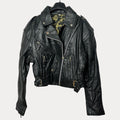 Vintage Genuine Leather Womens Biker Jacket Medium - Funkify