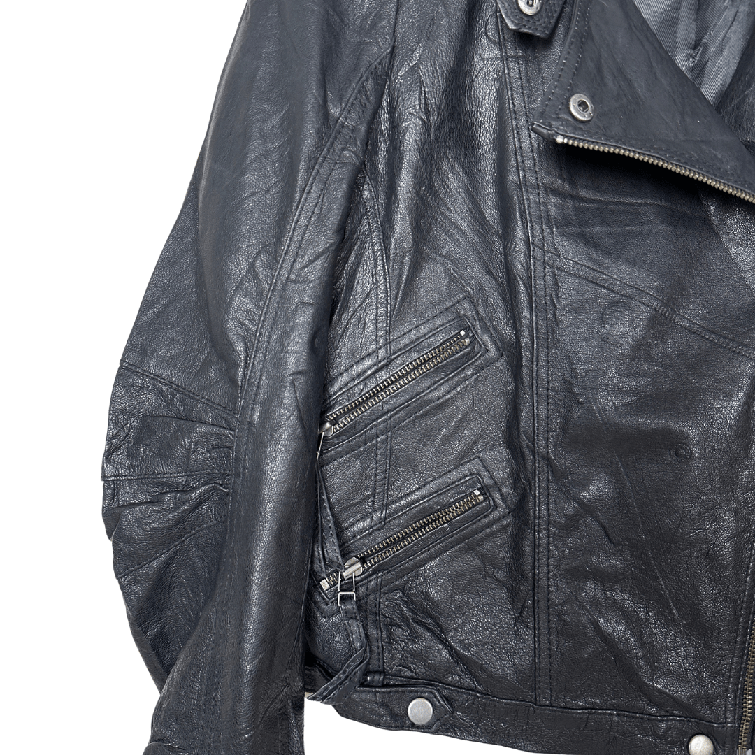 Vintage Genuine Leather Women's Jacket Medium - Funkify