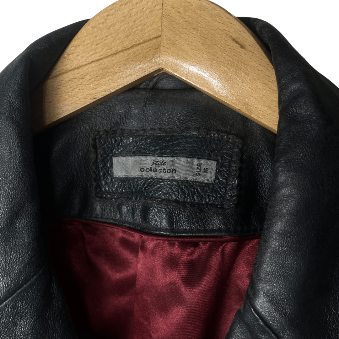 Vintage Genuine Leather Women's Jacket Medium - Funkify