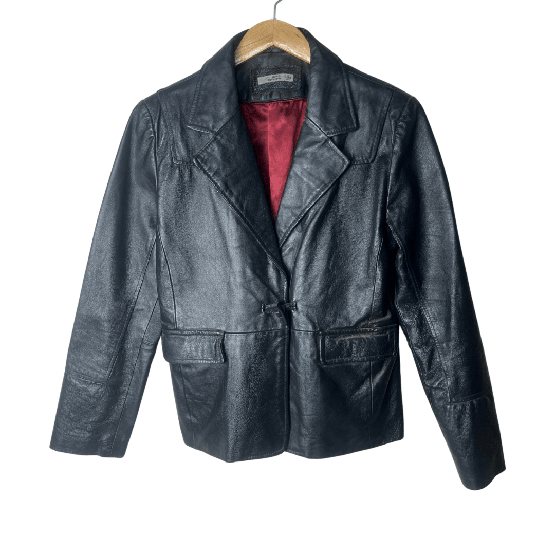 Vintage Genuine Leather Women's Jacket Medium - Funkify