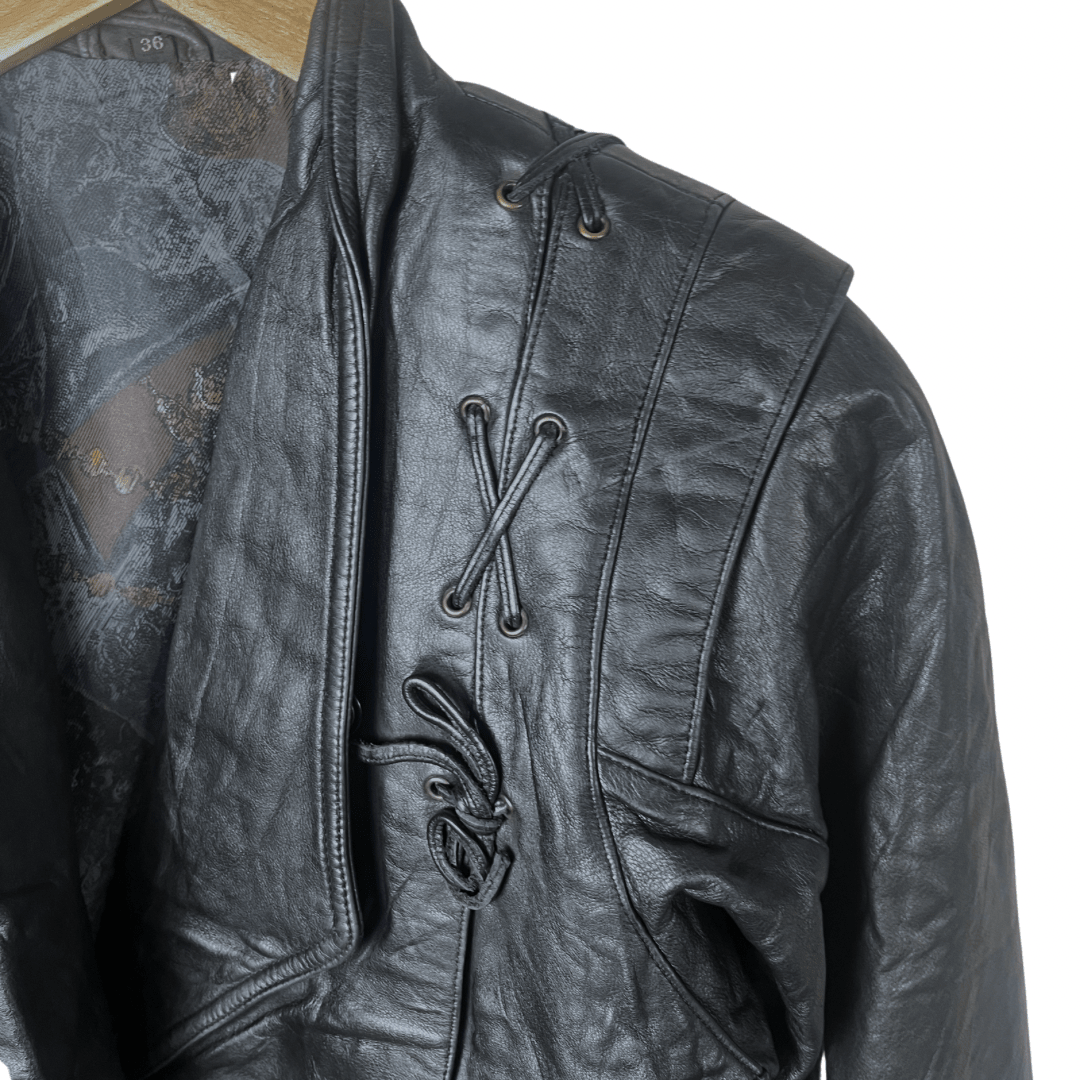 Vintage Genuine Leather Women's Jacket Small - Funkify