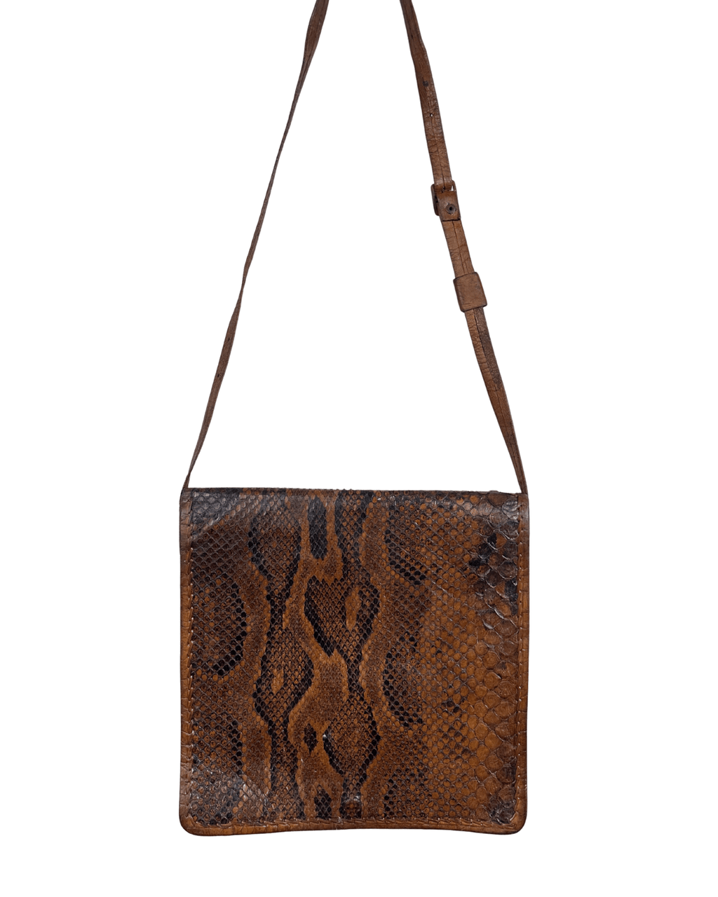 Vintage Genuine Snake Skin Flap Bag - Funkify