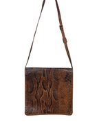 Vintage Genuine Snake Skin Flap Bag - Funkify