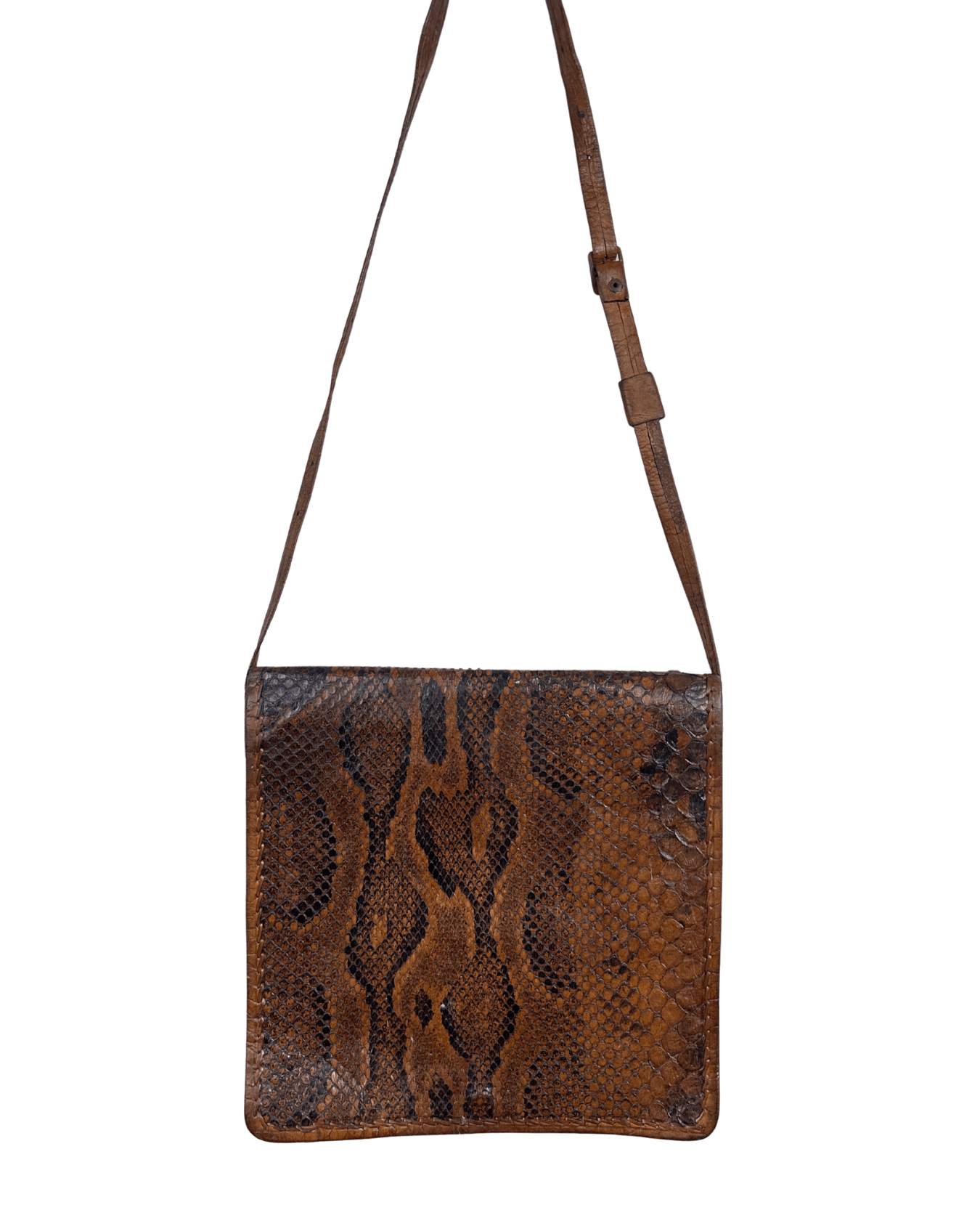 Vintage Genuine Snake Skin Flap Bag - Funkify