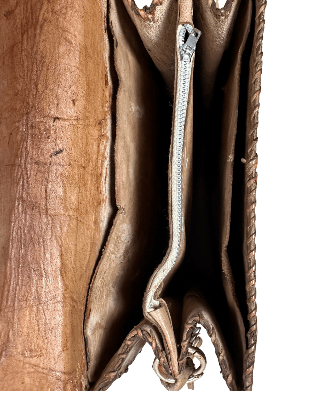 Vintage Genuine Snakeskin Clutch Bag with Tassel Details - Funkify