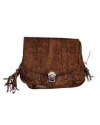 Vintage Genuine Snakeskin Clutch Bag with Tassel Details - Funkify