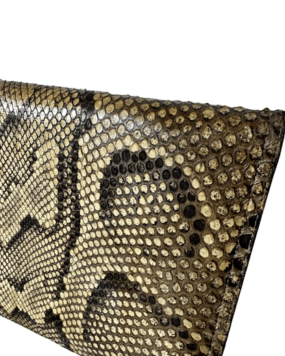 Vintage Genuine Snakeskin Crossbody Bag with Gold Accents - Funkify