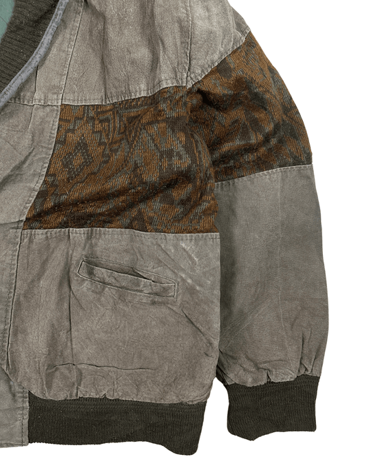 Vintage Genuine Suede Leather Bomber Jacket - Funkify