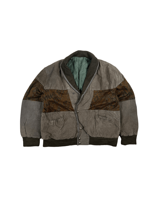 Vintage Genuine Suede Leather Bomber Jacket - Funkify