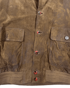 Vintage Genuine Suede Leather Bomber Jacket - XL - Funkify