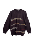 Vintage Geo Brown Sweater XL - Funkify
