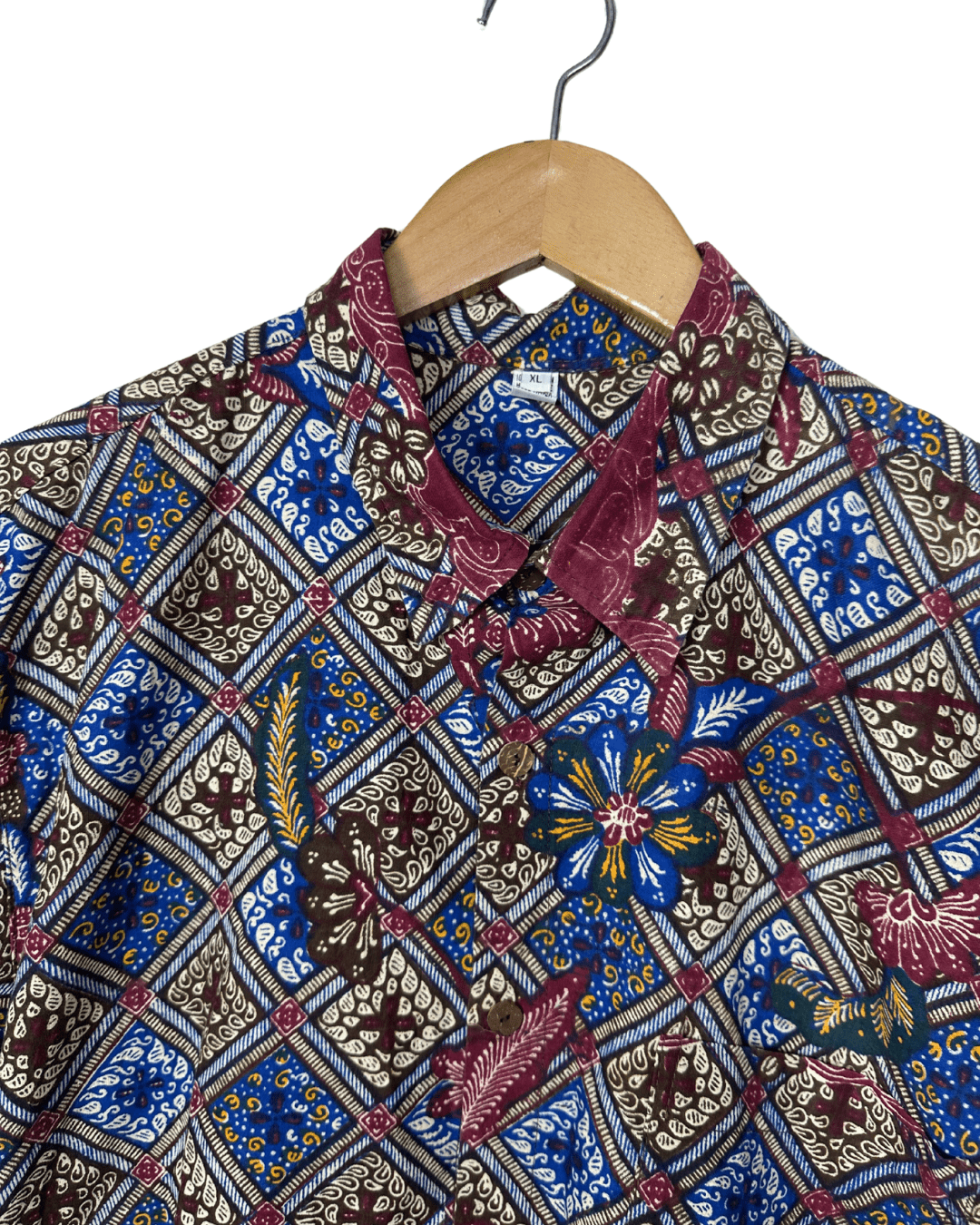 Vintage Geo Floral Shirt XL - Funkify