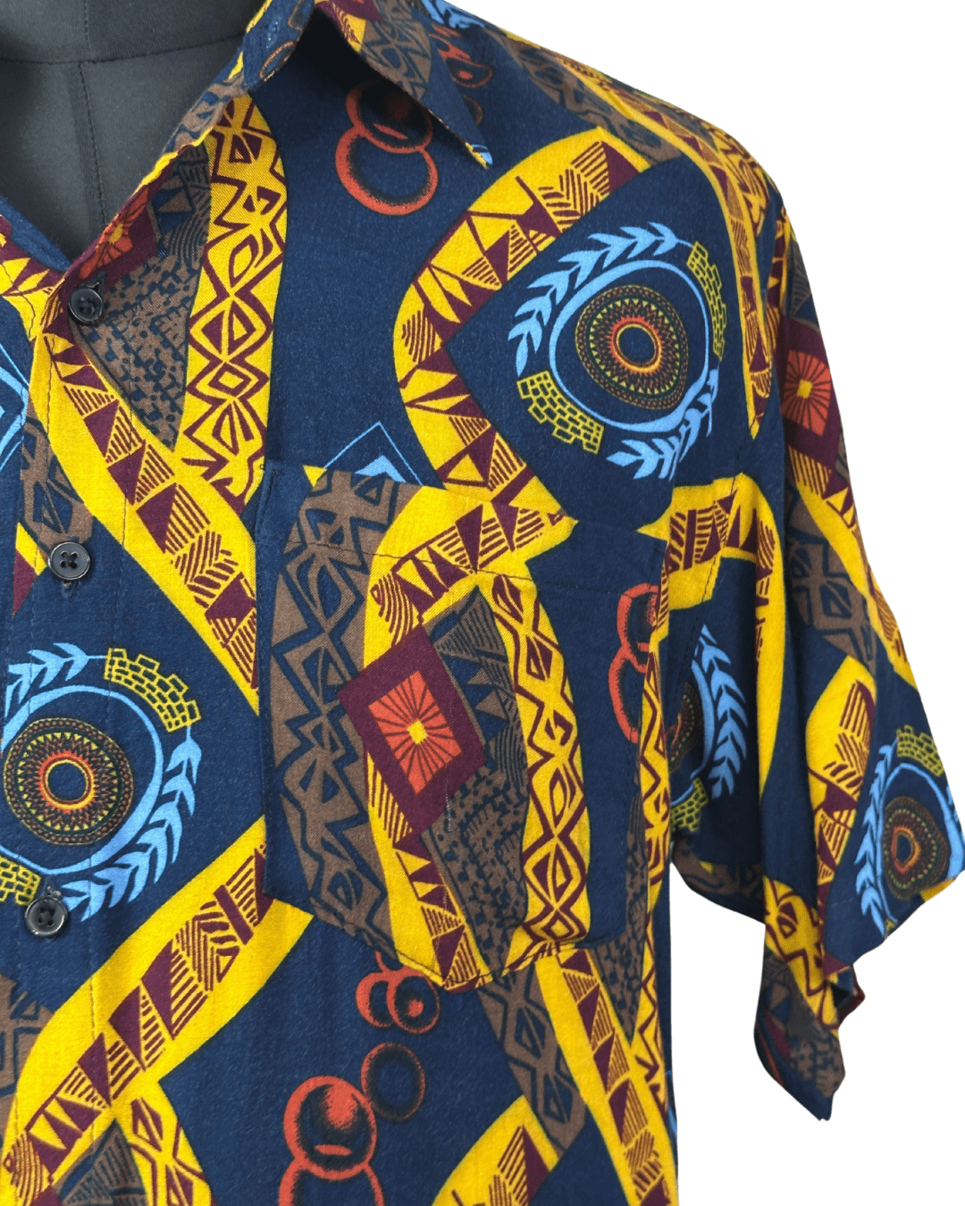 Vintage Geo Pattern Shirt XL - Funkify