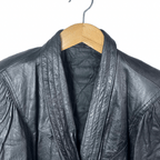 Vintage Geometric Patterned Genuine Leather Women's Jacket XL - Funkify