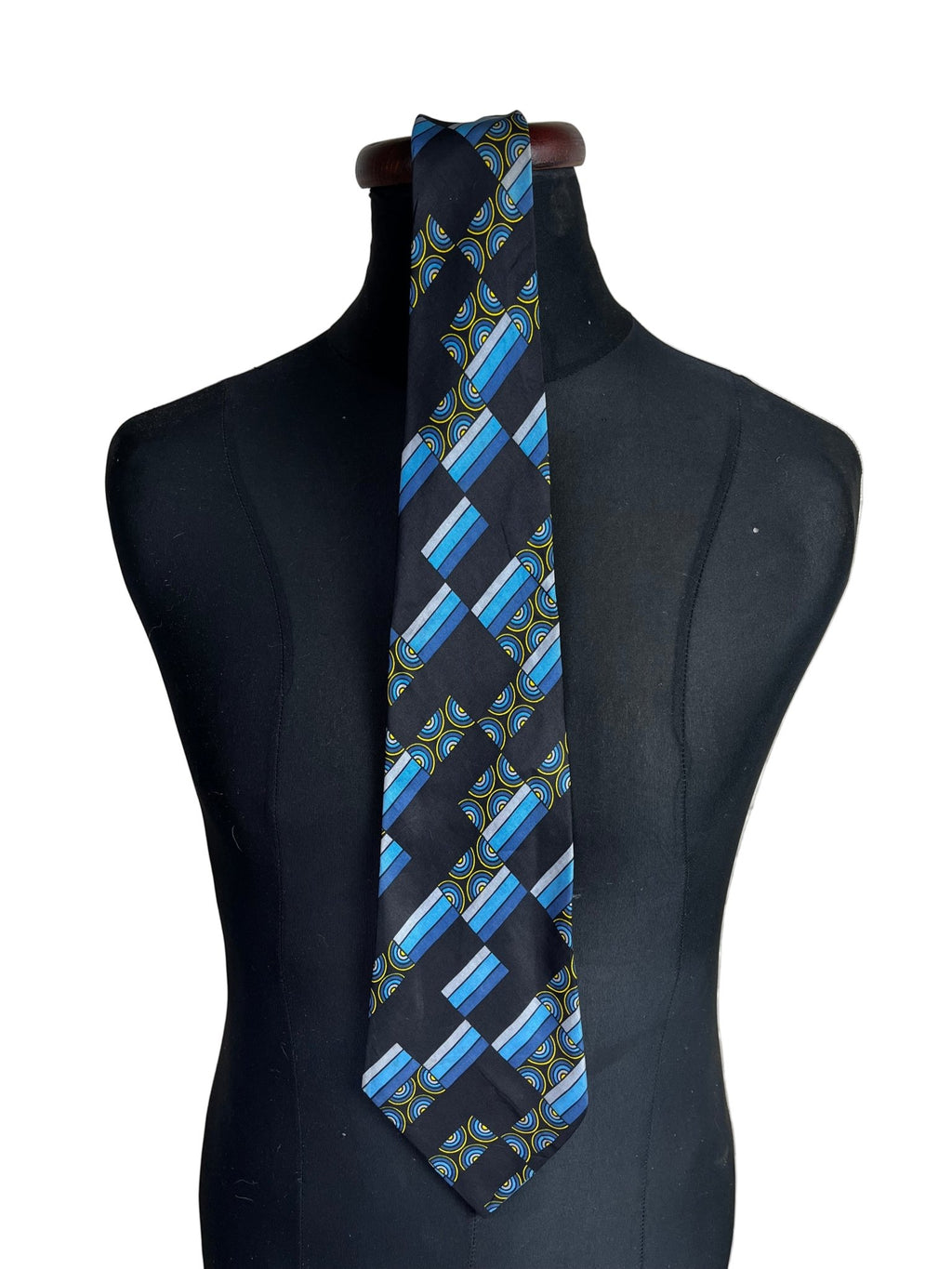 Vintage Geometric Silk Necktie - Funkify