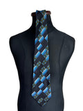 Vintage Geometric Silk Necktie - Funkify