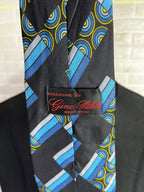 Vintage Geometric Silk Necktie - Funkify