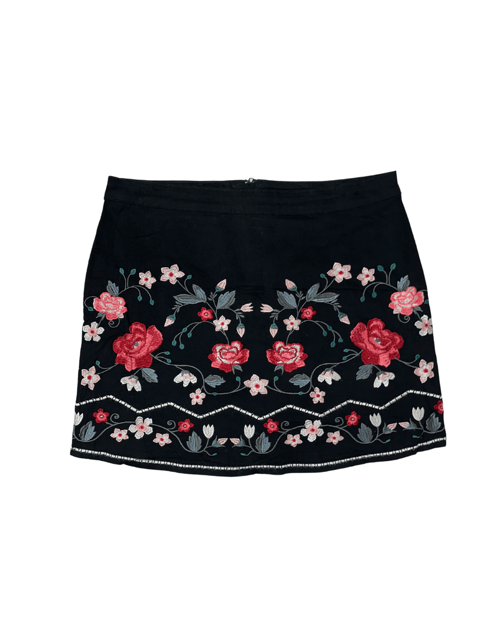 Vintage George. Skirt Floral Embroidery - Funkify