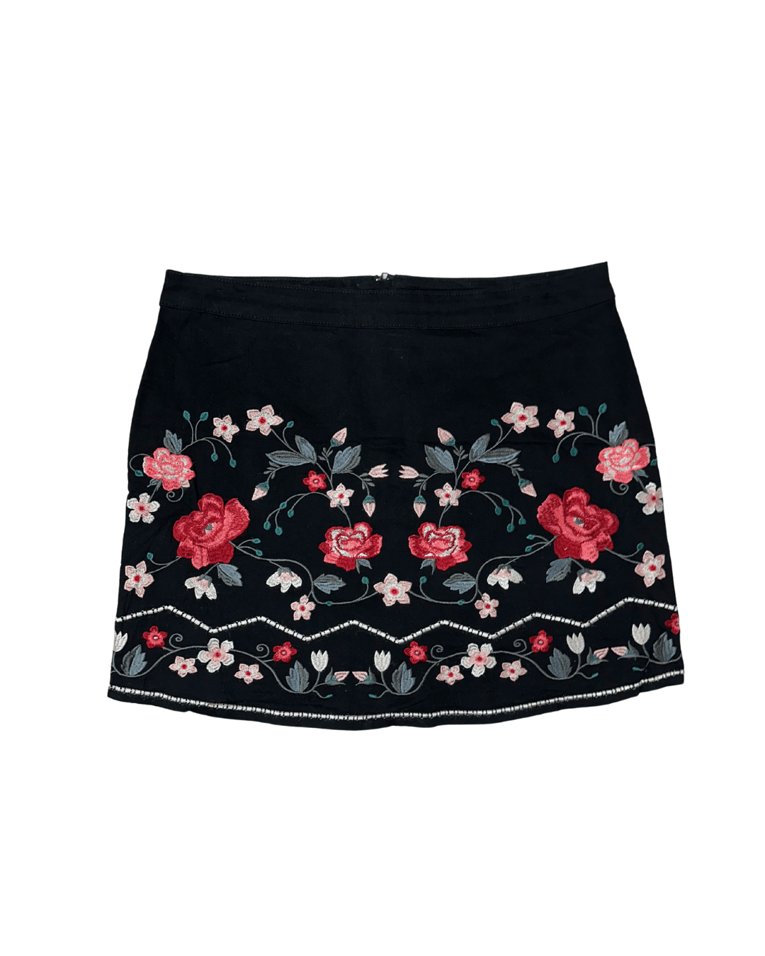Vintage George. Skirt Floral Embroidery - Funkify