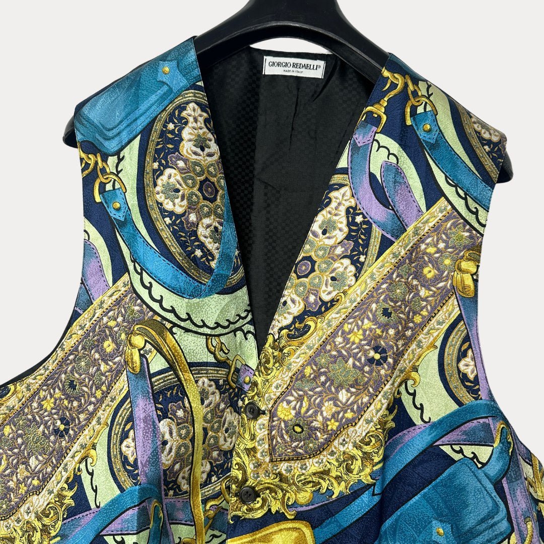 Vintage Giorgio Redaelli Vest & Necktie - Made in Italy XL - Funkify