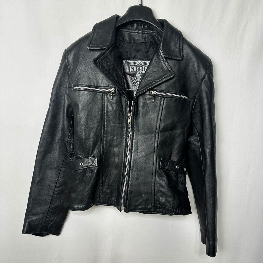 Vintage Gossip Genuine Leather Women's Jacket Small - Funkify