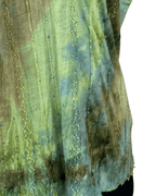 Vintage Green Crinkle Blouse with Sequin Detail Large - Funkify