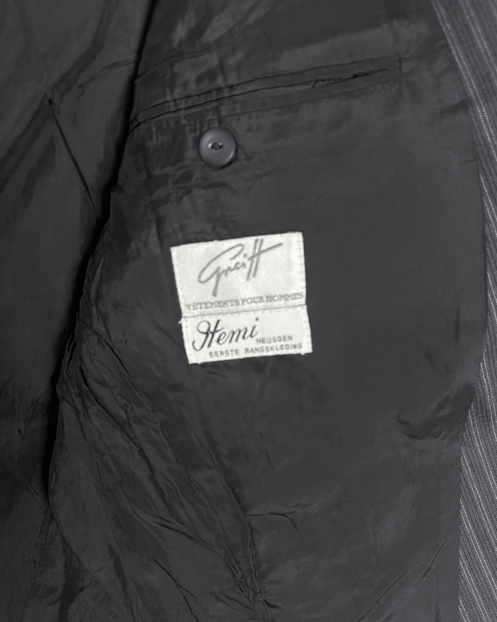 Vintage Greiff Vetements Pour Hommes Wool Blend Cropped Blazer - Size 48 - Funkify