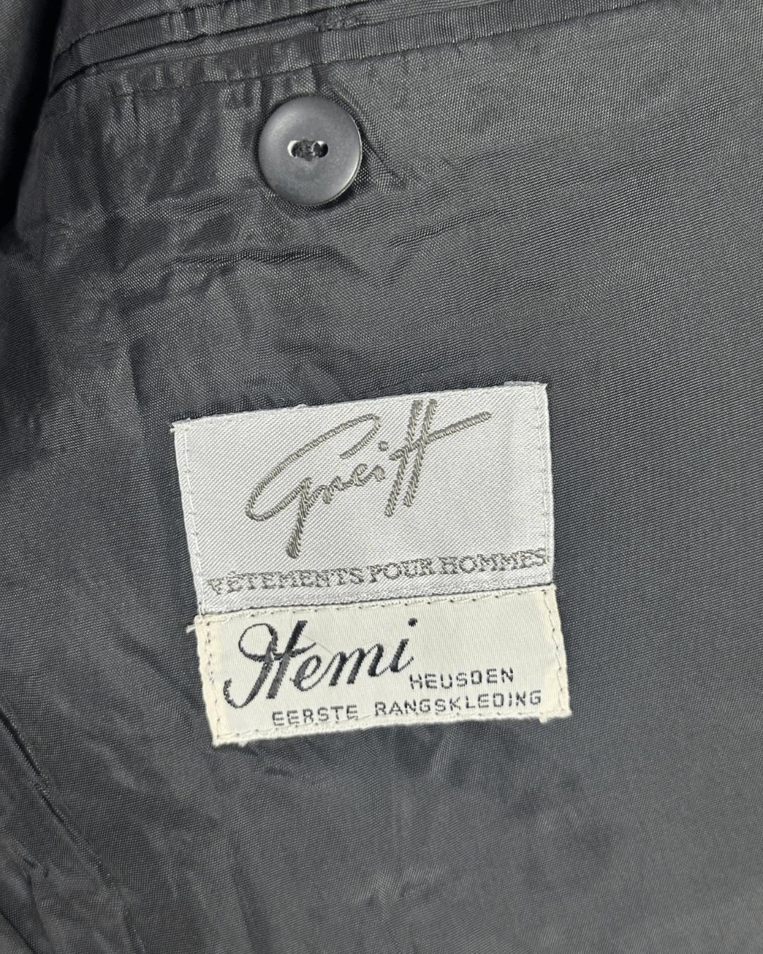 Vintage Greiff Vetements Pour Hommes Wool Blend Cropped Blazer - Size 48 - Funkify