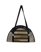 Vintage Hair-On Cowhide Striped Half-Moon Bag - Funkify