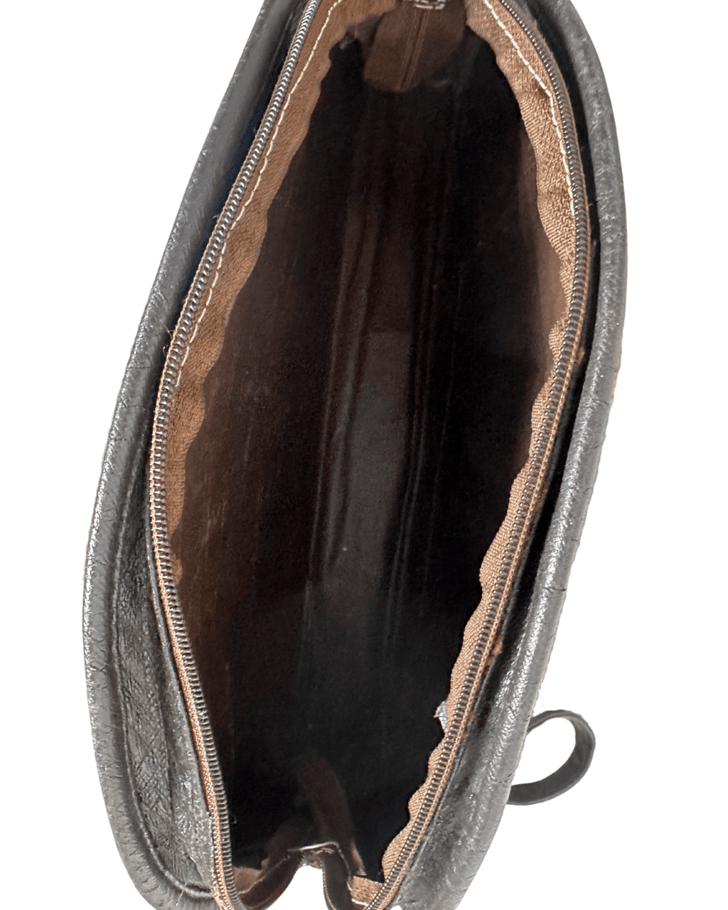 Vintage Hair-On Cowhide Striped Half-Moon Bag - Funkify