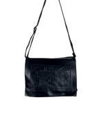 Vintage Hieroglyphic Embossed Genuine Leather Shoulder Bag - Funkify
