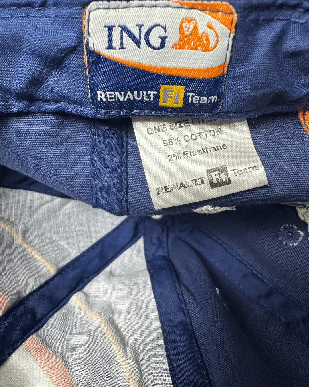 Vintage ING Renault F1 Team Racing Cap – One Size - Funkify