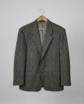 Vintage J. Harrison Checkered Wool Blazer - Made in Italy 54 - Funkify