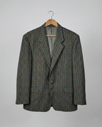 Vintage J. Harrison Checkered Wool Blazer - Made in Italy 54 - Funkify