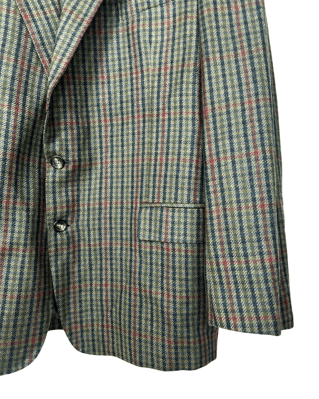 Vintage J. Harrison Checkered Wool Blazer - Made in Italy 54 - Funkify