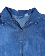 Vintage Jane Ashley Embroidered Denim Shirt - Funkify