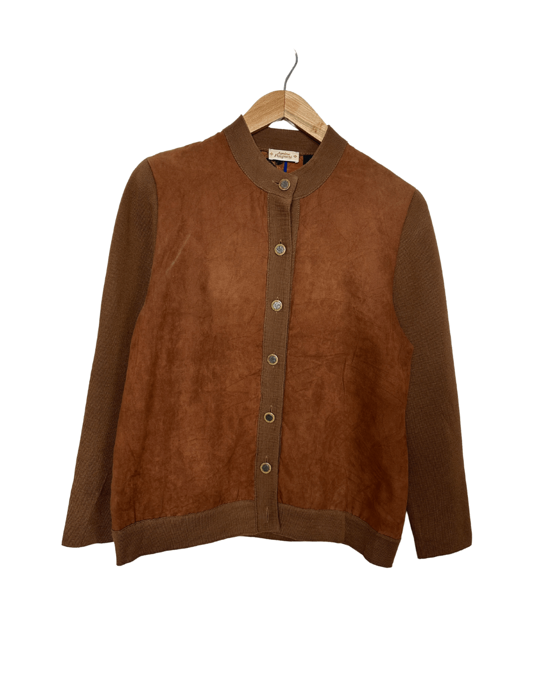 Vintage Janine Pauporte Women's Suede Jacket - Funkify