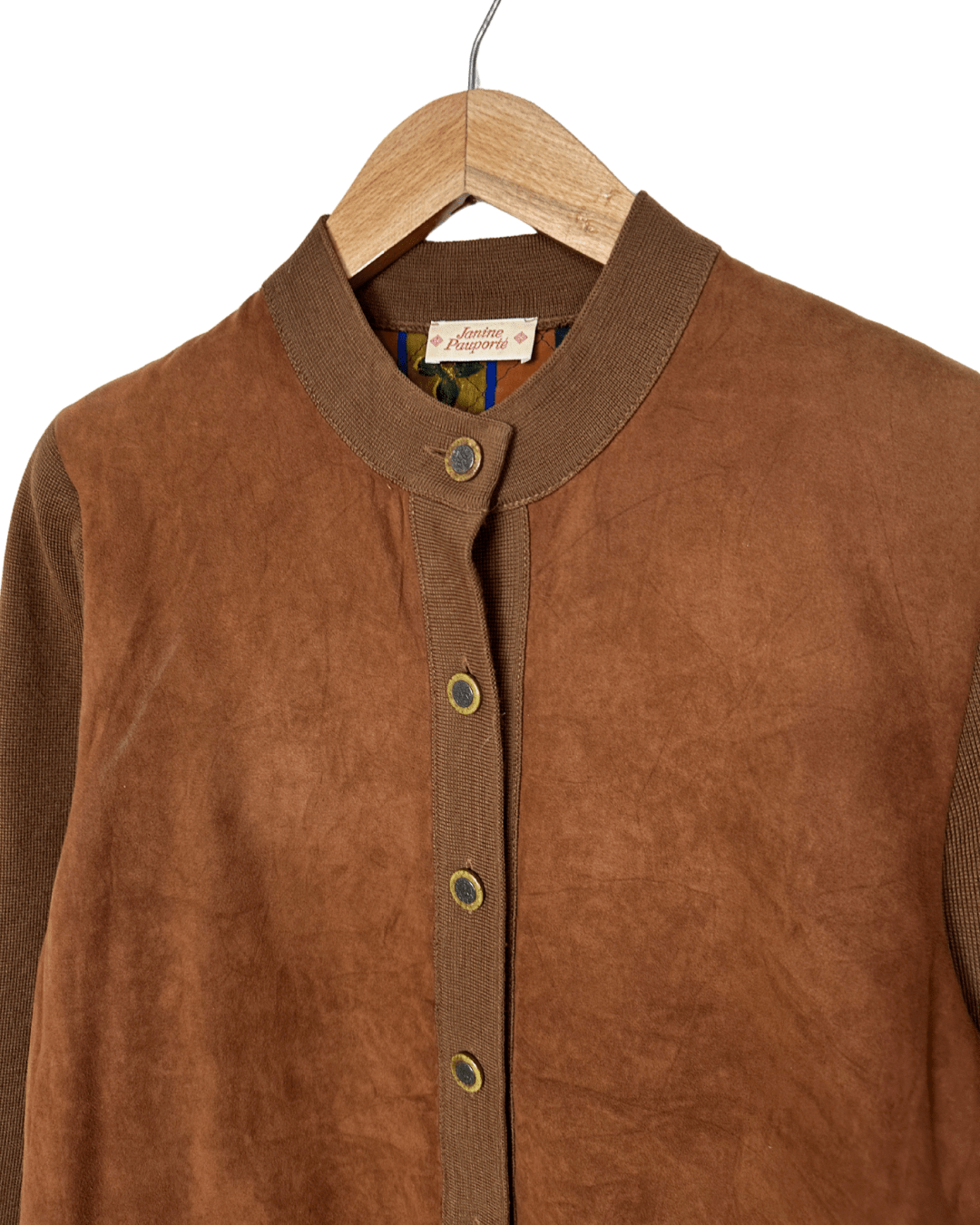 Vintage Janine Pauporte Women's Suede Jacket - Funkify