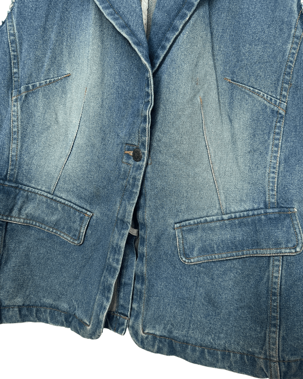 Vintage John F. Gee Women's Denim Vest Small - Funkify